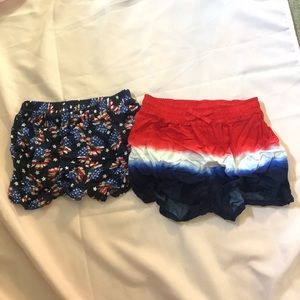 Faded Glory girls size 14-16 Shorts *BUNDLE LOT 2* / Girls 4th Of July Shorts